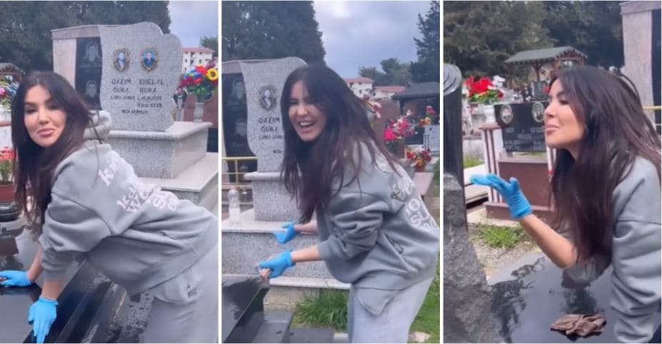 Megi Pojani shfaqet duke bërë veprime skandaloze në varreza, videoja “pushton” rrjetin