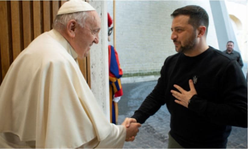 Zelensky viziton Romën, takohet me Papa Françeskun