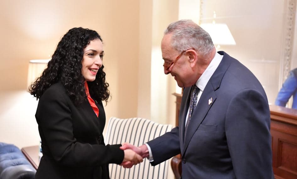 Osmani takon Schumerin, diskutohet rritja e bashkëpunimit me senatin amerikan