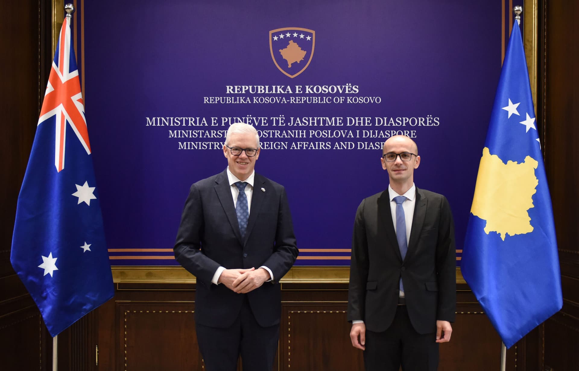 Zëvendësministri Ahmeti takoi ambasadorin e ri jorezident të Australisë për Kosovë, Richard Rodgers