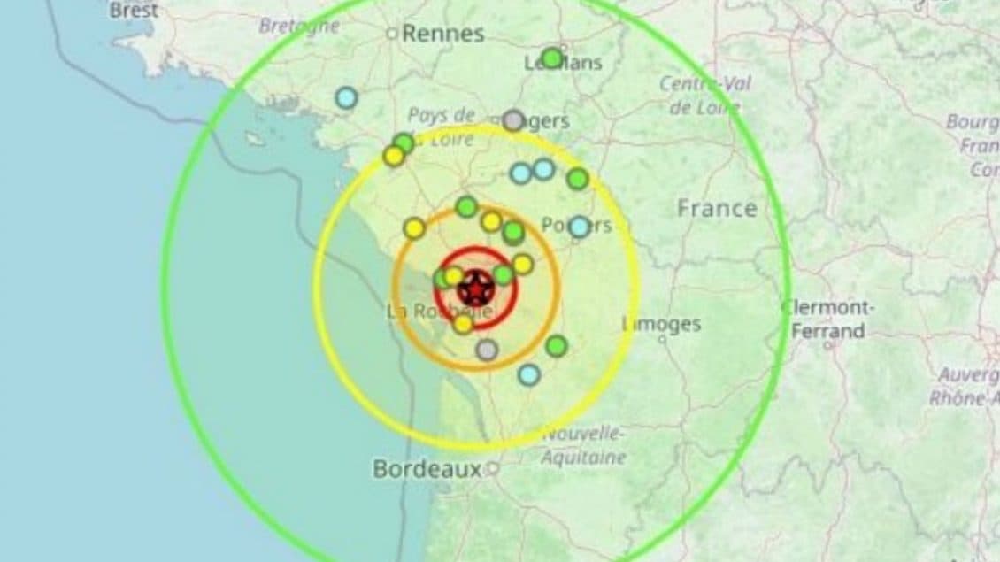 Një tërmet me magnitudë 5.8 ballësh goditi perëndimin e Francës