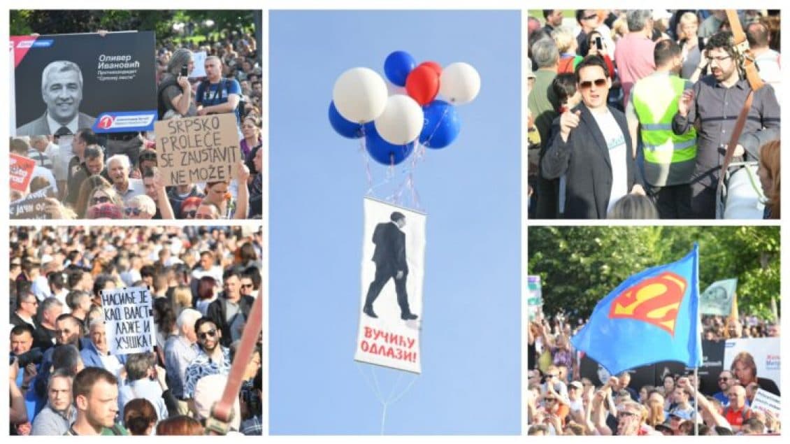 Protestë masive në Beograd – aktorë, studentë dhe qytetarë: Vuçiq ik