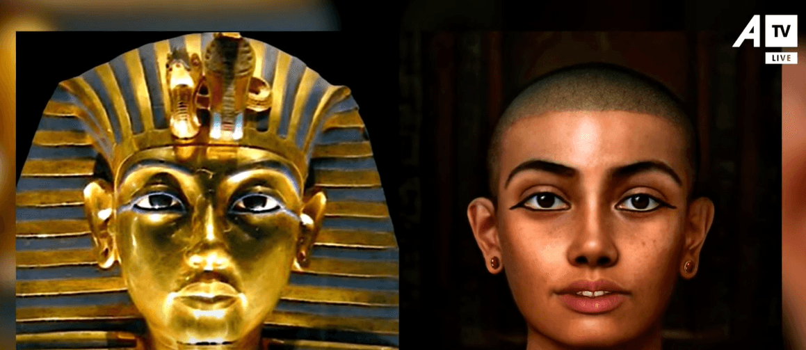 Zbulohet për herë të parë fytyra e faraonit Tutankhamun