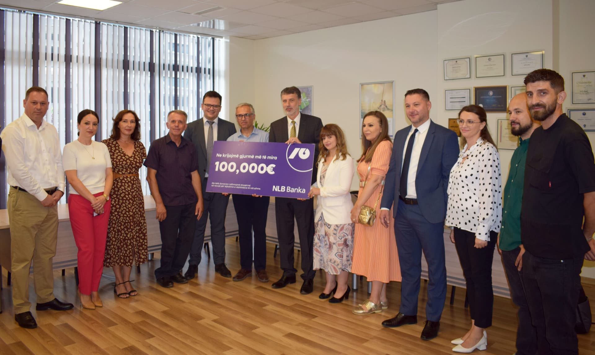 NLB Banka ndan 100,000€ donacion për bamirësi