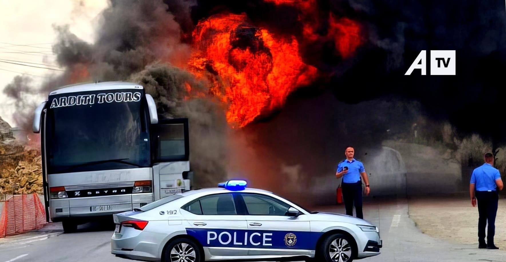 Merr flakë një autobus në rrugën Prishtinë – Podujevë