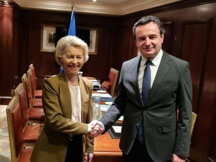 Kurti i thotë Von der Leyen se është e rëndësishme që BE-ja t’i largojë masat