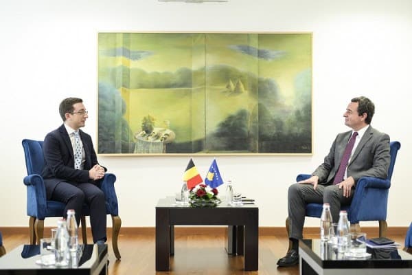 ​Kurti priti në takim lamtumirës shefin e zyrës diplomatike të Belgjikës në Kosovë