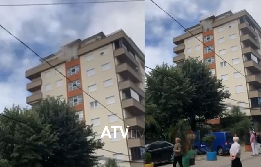 Digjet një banesë në Vushtrri, pamje nga vendi i ngjarjes