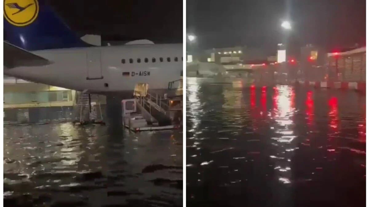 Përmbytjet ndërpresin fluturimet në aeroportin e Frankfurtit