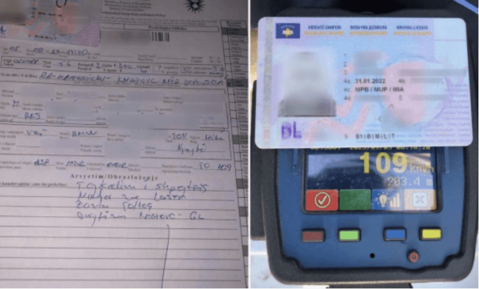 Kaloi dyfishin e shpejtësisë së lejuar, gjobitet shoferi në Gjilan