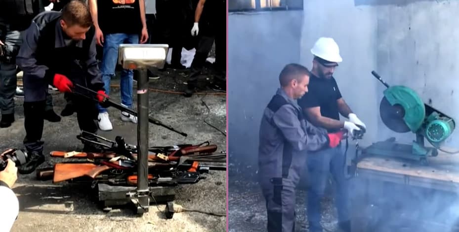 Policia e Kosovës shkatërron armët e konfiskuara