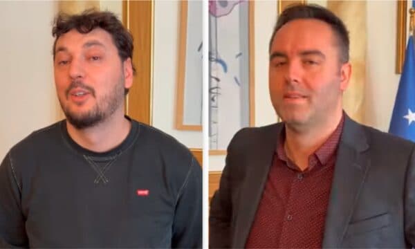 Konjufca e fton në zyrë aktorin që e imitoi, realizojnë një video së bashku