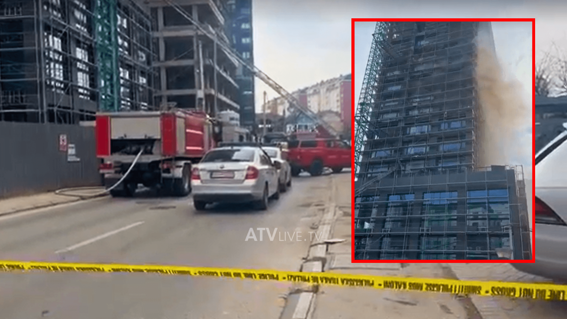 Një ndërtesë shumëkatëshe është përfshirë nga zjarri në Prishtinë, Policia jep detaje
