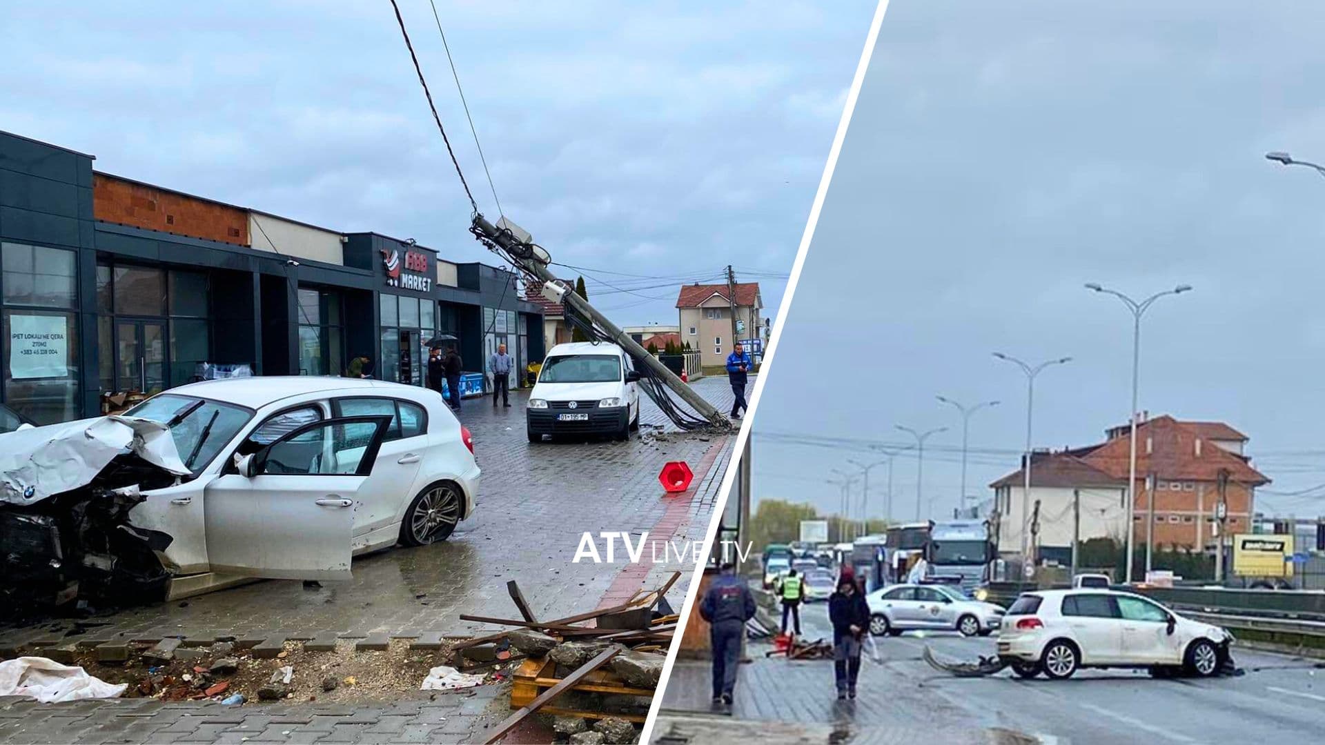Aksident trafiku në magjistralen Prishtinë – Mitrovicë, raportohet për të lënduar