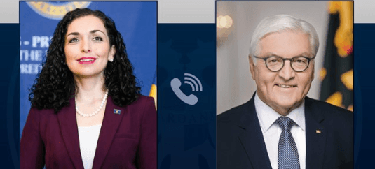Presidentja Osmani bisedon me homologun gjerman – kërkon përkrahjen për anëtarësim në Këshill të Evropës