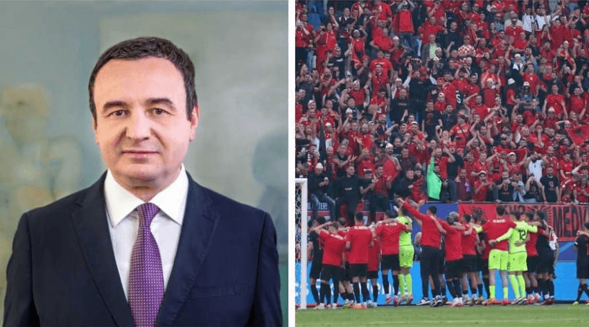 Albin Kurti nuk e harron Shqipërinë, uron kombëtaren për fitoren ndaj Ukrainës