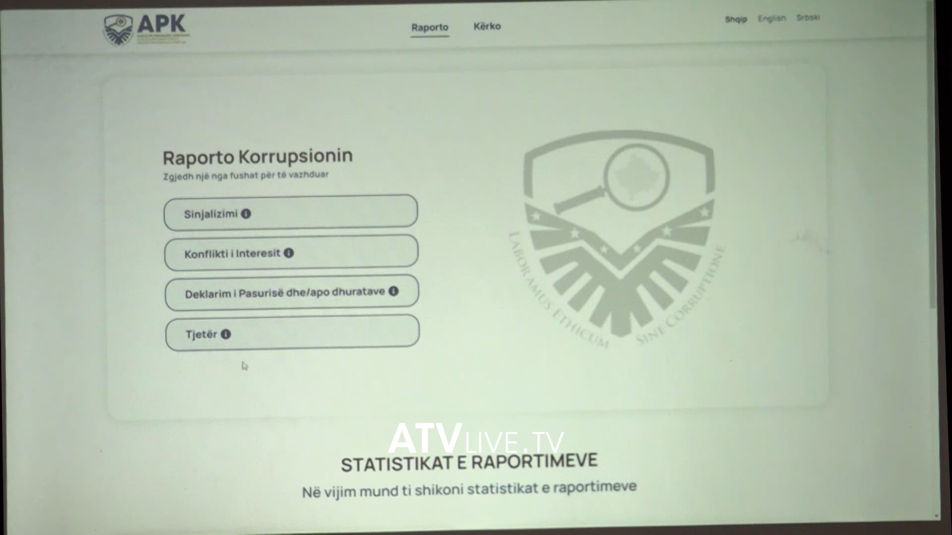 APK-ja lanson aplikacionin online për raportimin e korrupsionit