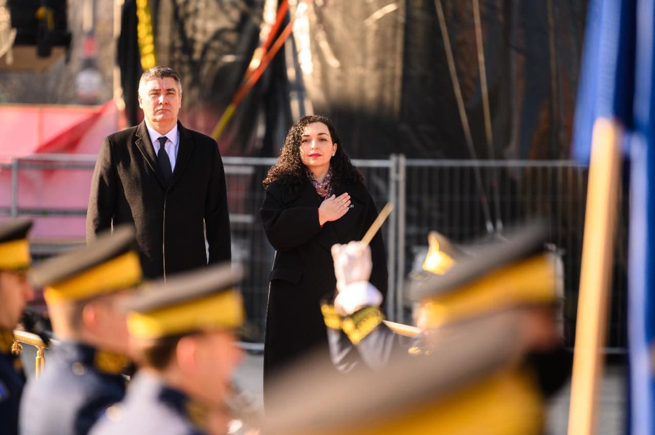 Presidenti i Kroacisë, Zoran Milanović uron Presidenten Osmani për 17-vjetorin e Pavarësisë së Kosovës