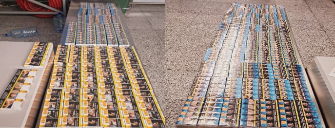 Sekuestrohen mbi 120 boksa me cigare në Aeroportin e Prishtinës, u gjetën në çantën e një gruaje
