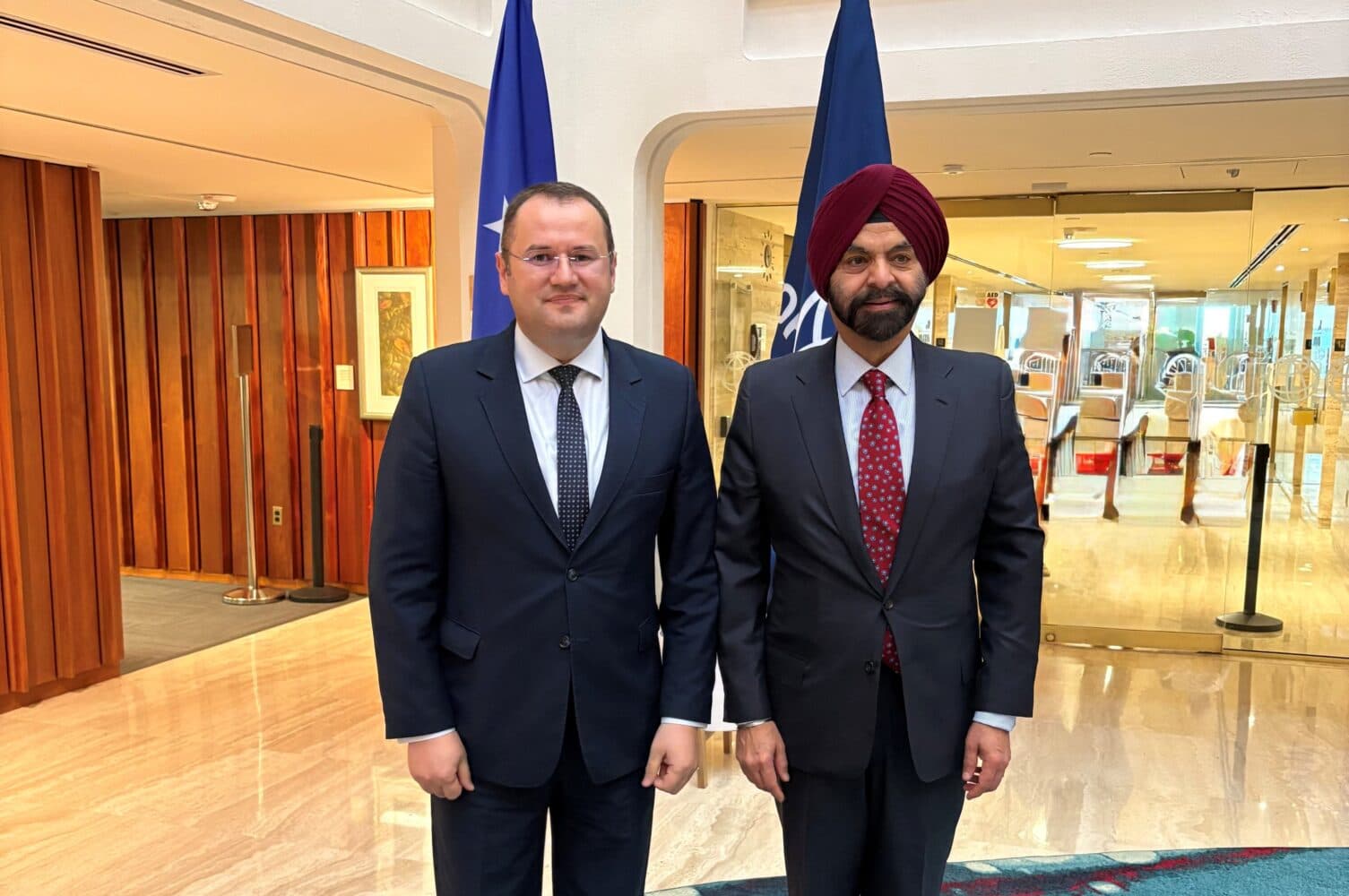 Guvernatori Ismaili takohet me Presidentin e Bankës Botërore, z. Ajay Banga për të forcuar bashkëpunimin strategjik