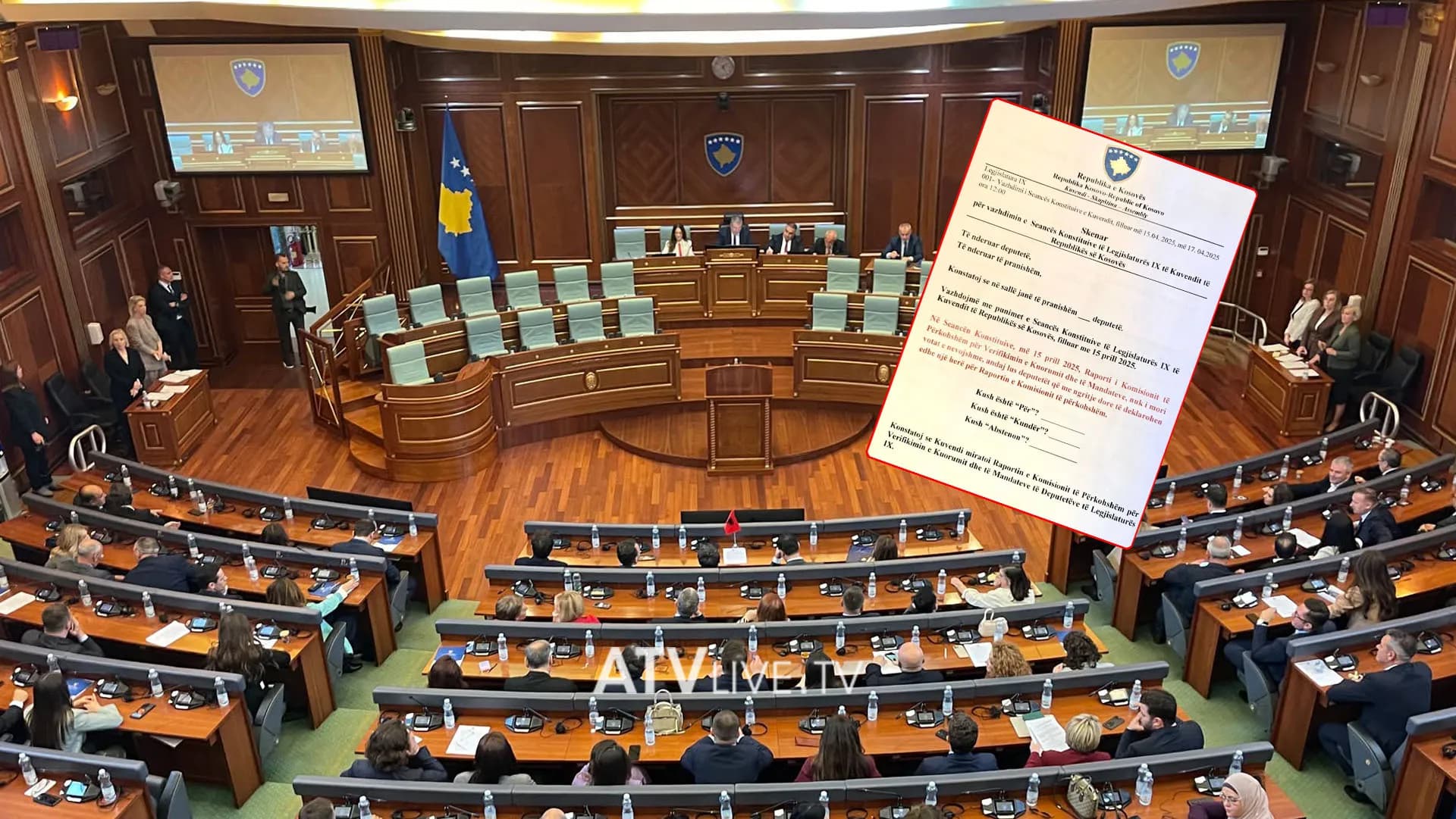 Deputetët e LDK-së dhe PDK-së shpërndajnë një skenar për seancën e sotme