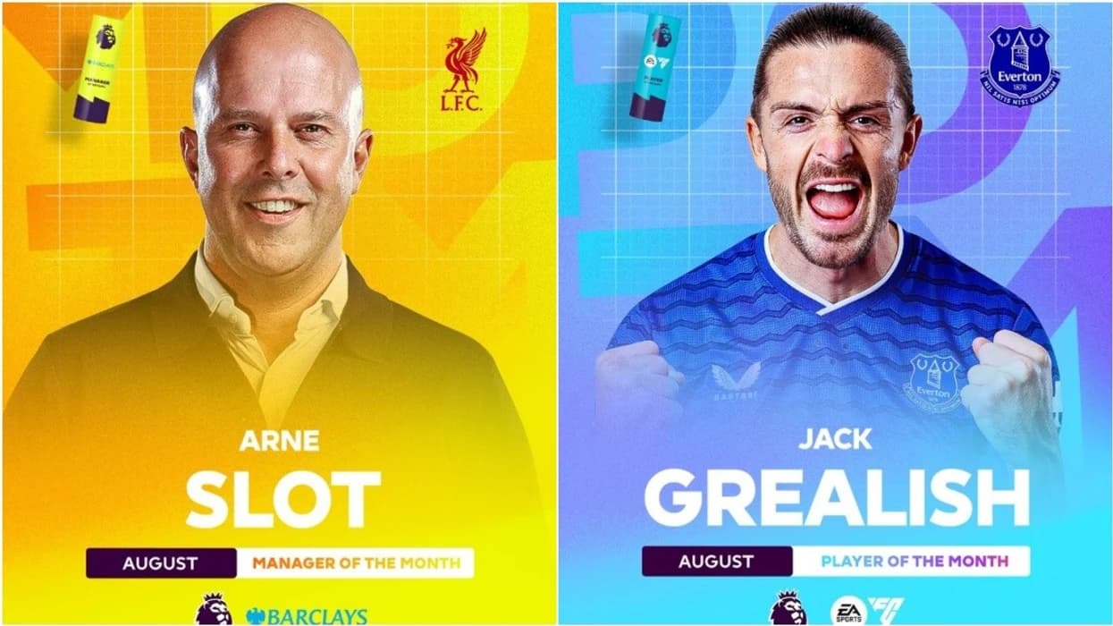 Çmimi i Muajit gusht në Premier League shkon për Arne Slot dhe Jack Grealish