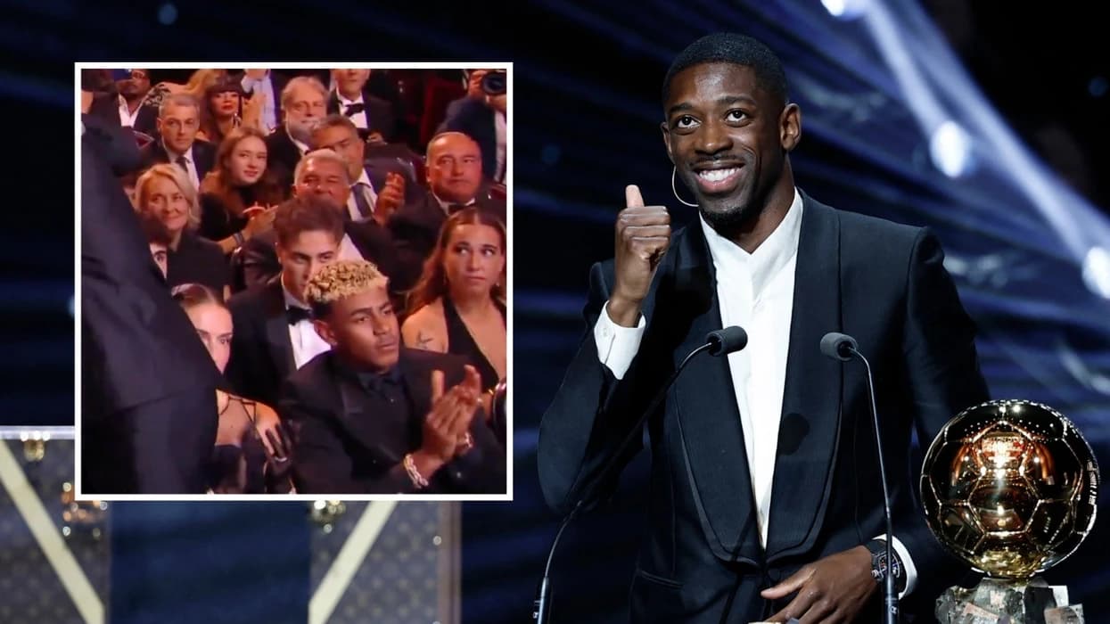 Ky ishte reagimi dëshpërues i Yamal kur Ronaldinho përmendi Dembelén si fitues të Topit të Artë