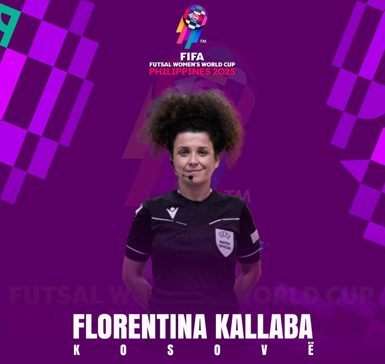 Florentina Kallaba do të ndajë drejtësinë në Kampionatin Botëror të vajzave në futsall