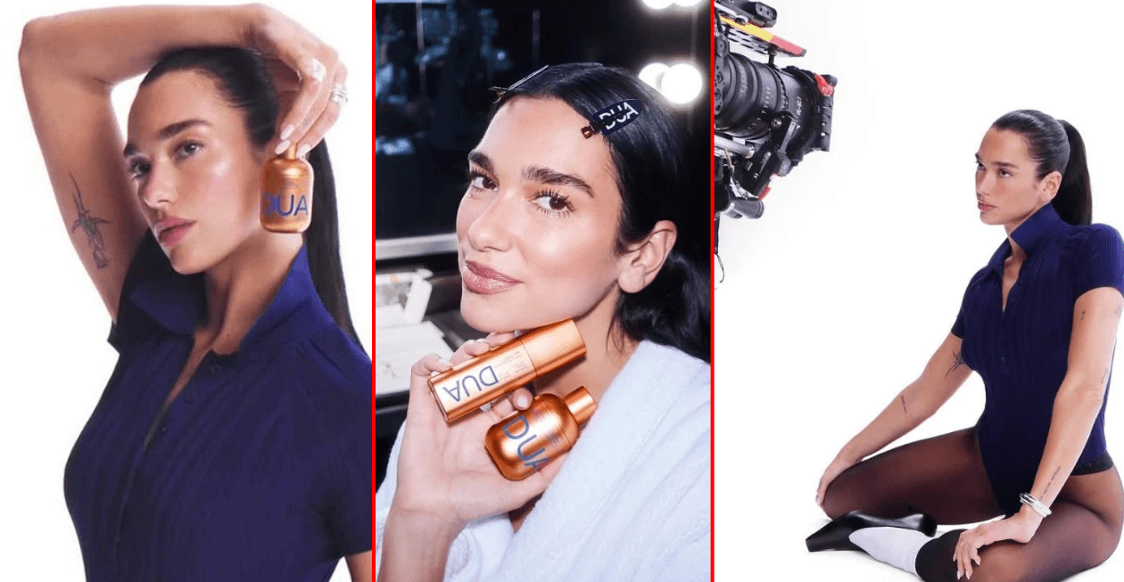 Dua Lipa publikon pamje nga prapaskenat e xhirimeve për linjën e kujdesit të lëkurës