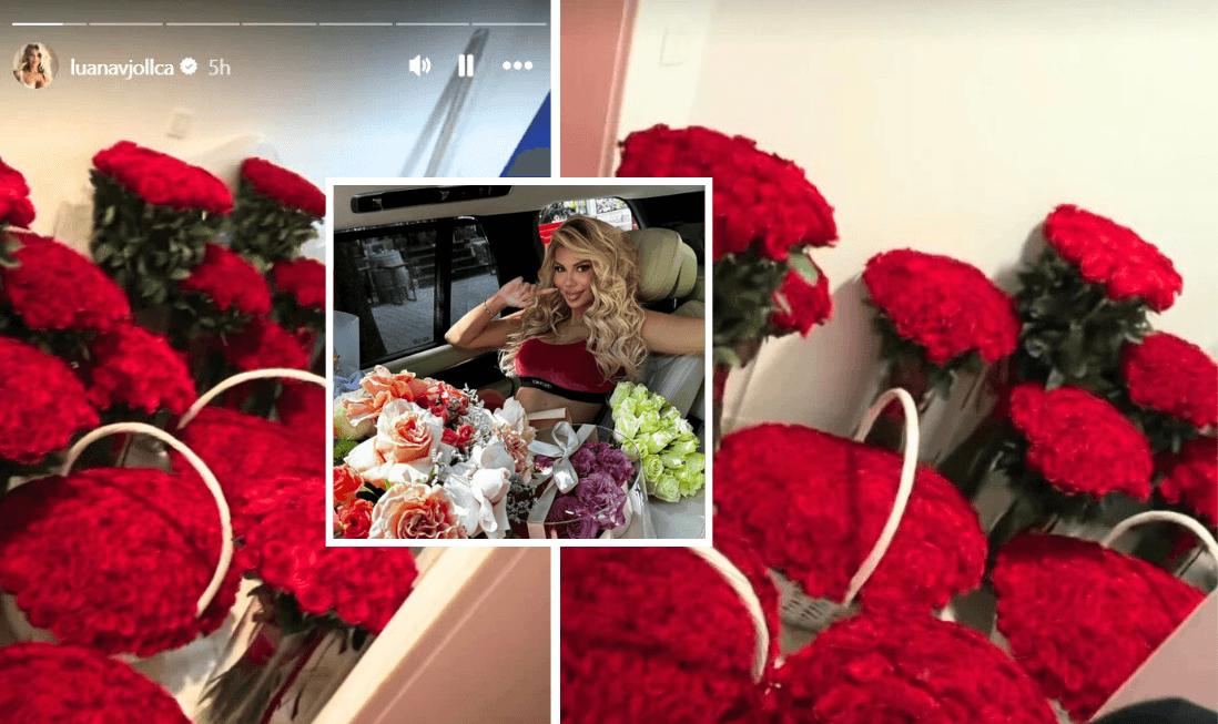 Luana Vjollca befasohet sërish, apartamenti i saj ‘pushtohet’ nga buqetat me trëndafila të kuq
