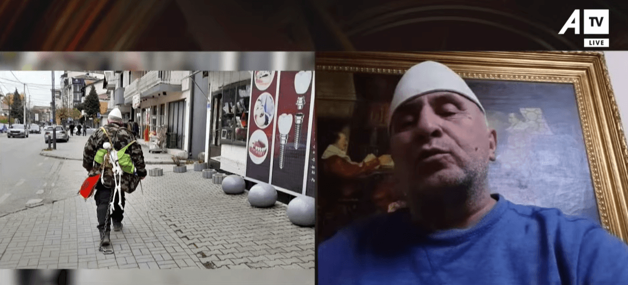 “Në emër të drejtësisë…”- Rugovasi marshon me skelet mbi kurriz kundër padrejtësive