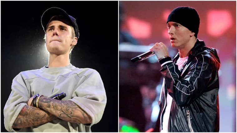 Justin Bieber këndon hitin e Eminem, por interneti “e tall” performancën e tij