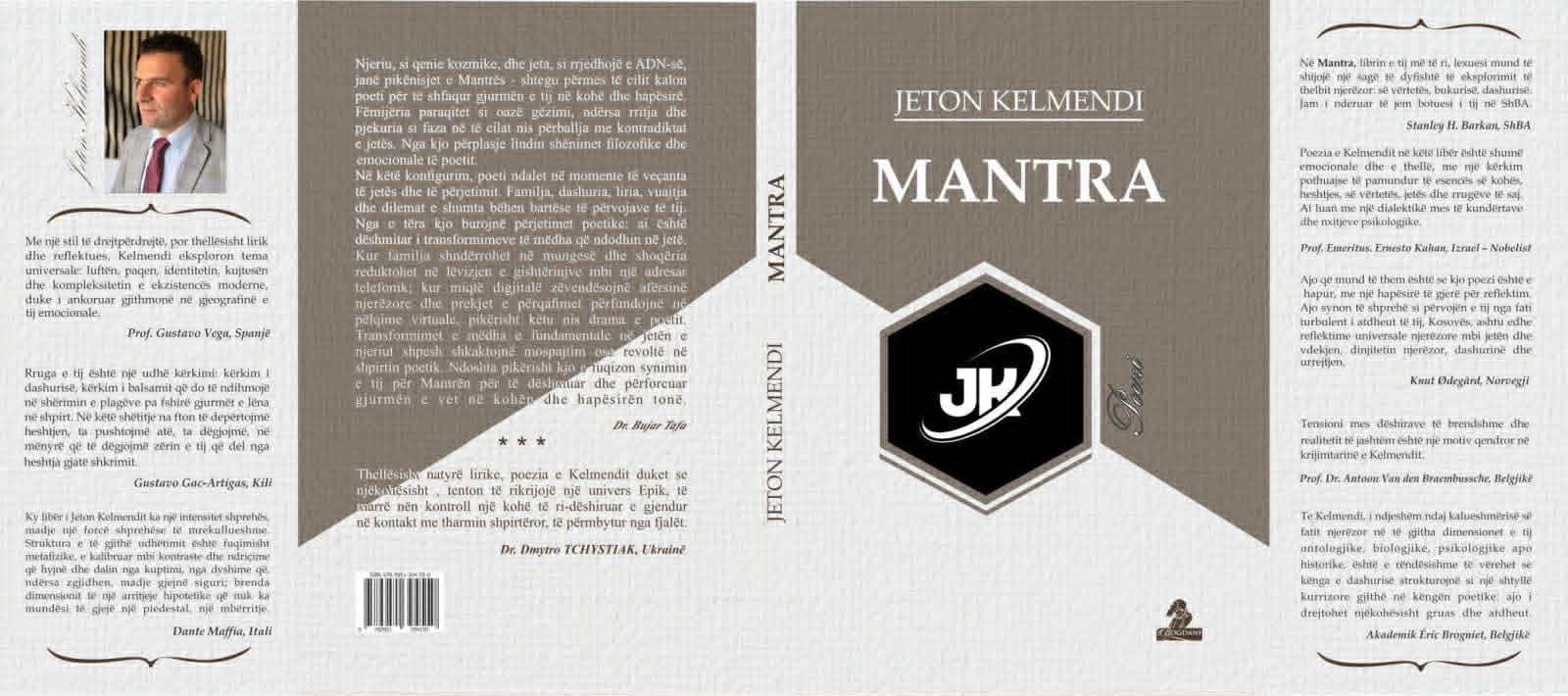 “Mantra” – Një udhëtim poetik drejt çlirimit të mendjes, botohet libri më i ri i Jeton Kelmendit