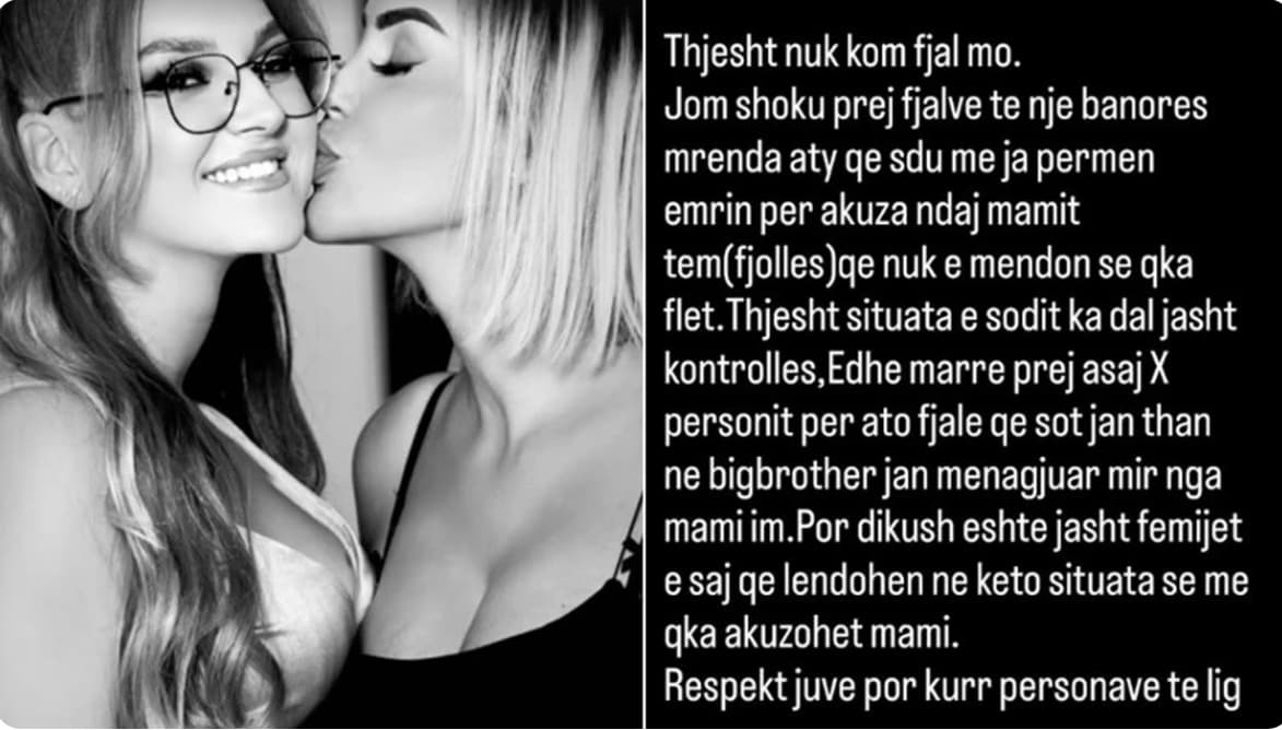 Vajza e Fjolla Morinës thotë se është shokuar nga akuzat e Albës: Jashtë janë fëmijët e saj që lëndohen