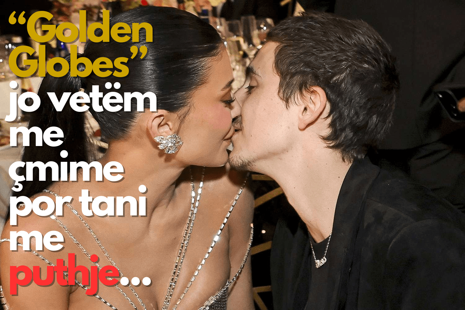 Kyle Jenner and Timothée Chalamet i vënë flakën “Golden Globes” me një puthje të zjarrtë