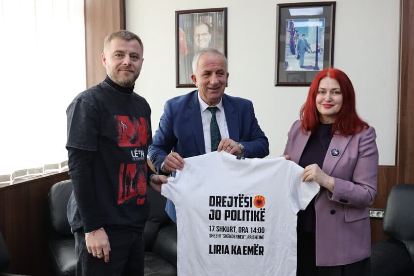 Bali Muharremaj në mbështetje të marshit “Drejtësi, jo politikë” më 17 shkurt