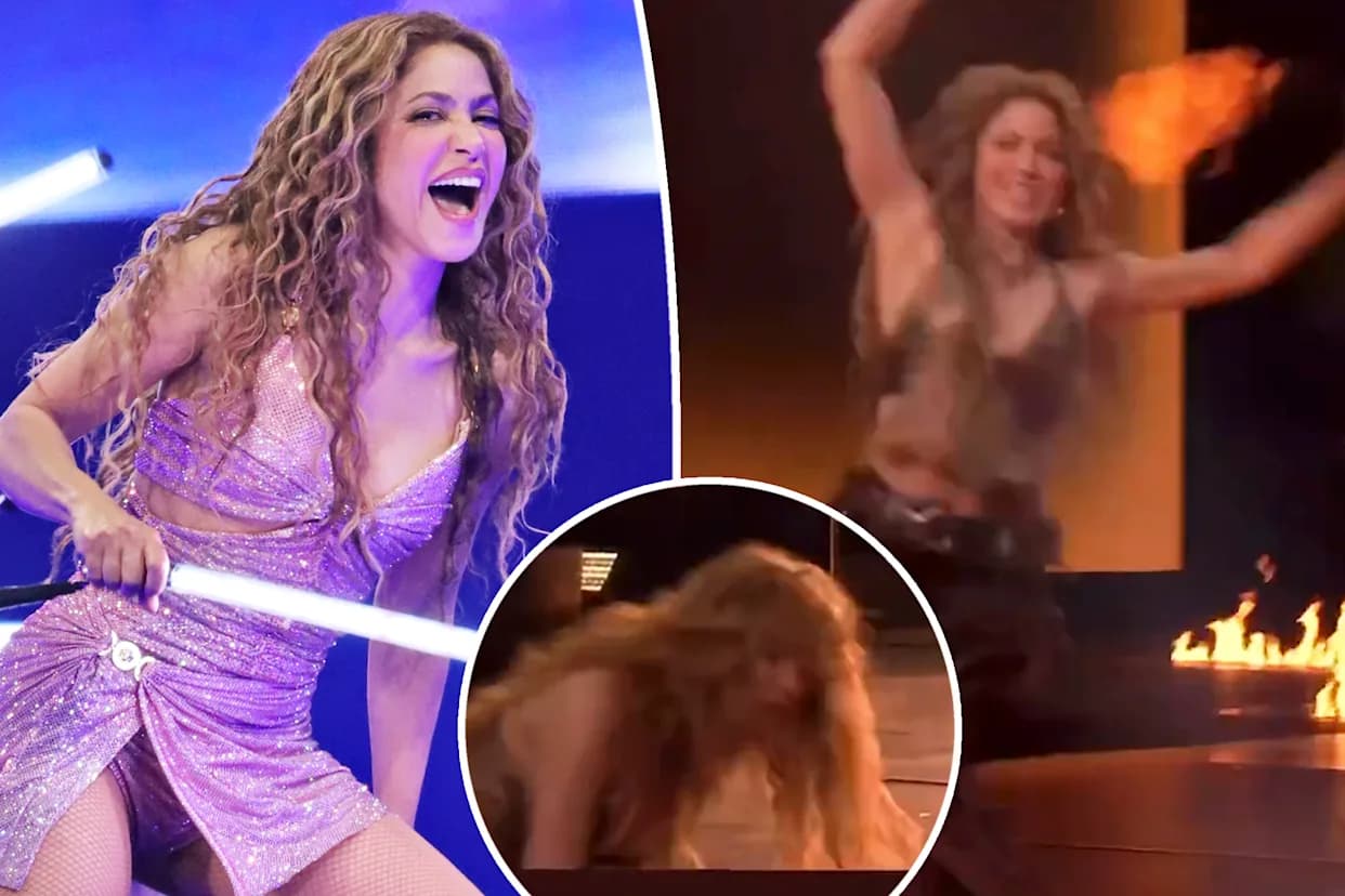 Kyçet nuk gënjejnë: Shakira bie në skenë pas një kthese të kyçit të këmbës