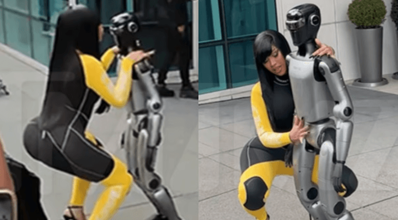 Cardi B rrëzohet duke kërcyer me një robot para Super Bowl