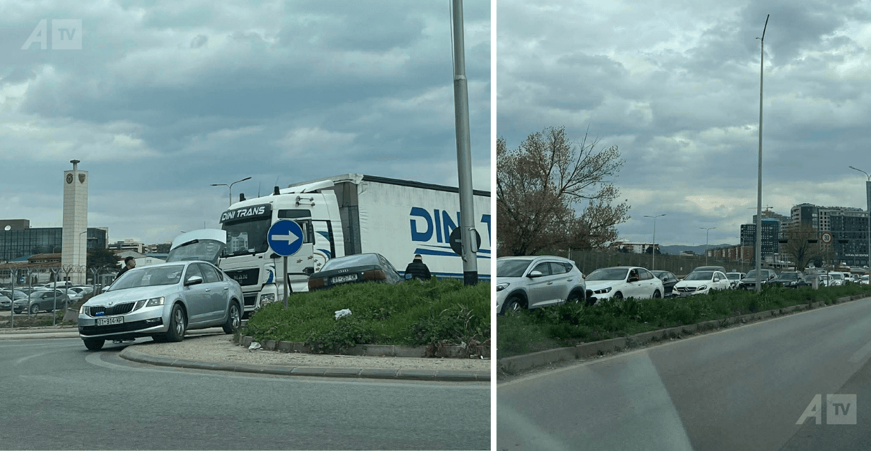 Aksident trafiku afër kazermës “Adem Jashari”, krijohen kolona
