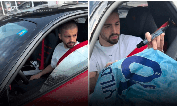 Edon Zhegrova “ndez” stërvitjen e Juventusit me Ferrarin e tij