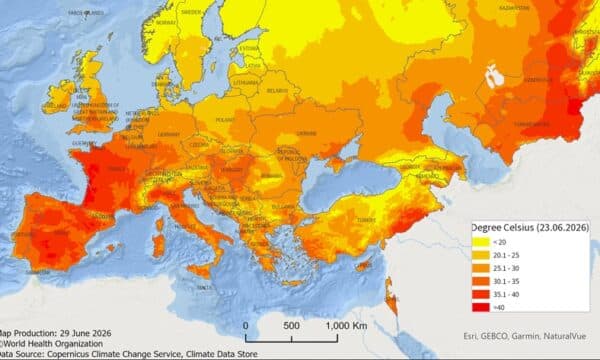 Harta e të nxehtit në Europë, qendra e Shqipërisë e “përvëluar”