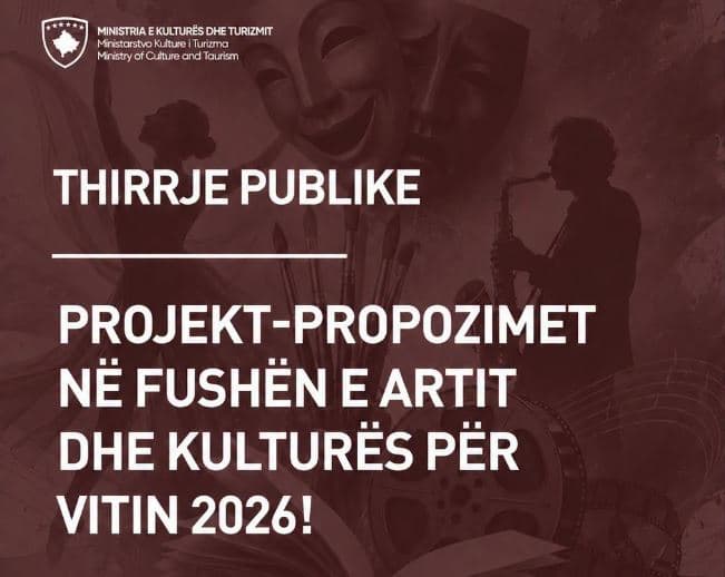 Shtyhet afati për aplikim në Thirrjen Publike për OJQ dhe individë për projektet në fushën e artit dhe kulturës