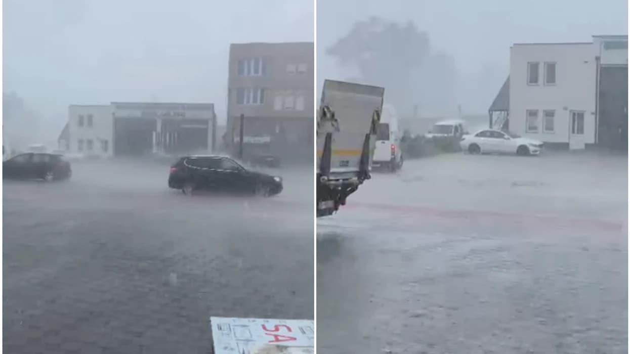 Shi i rrëmbyeshëm në Klinë, rrugët mbulohen nga uji