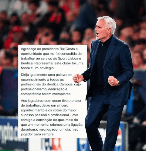 Mourinho i jep lamtumirën Benficas, gati për aventurën e re te Real Madridi