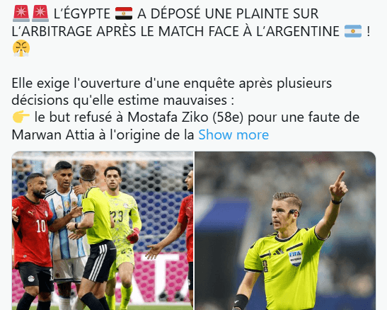 Egjipti nuk pajtohet me eliminimin, dërgon ankesë zyrtare në FIFA dhe kërkon pezullimin e gjyqtarit Letexier