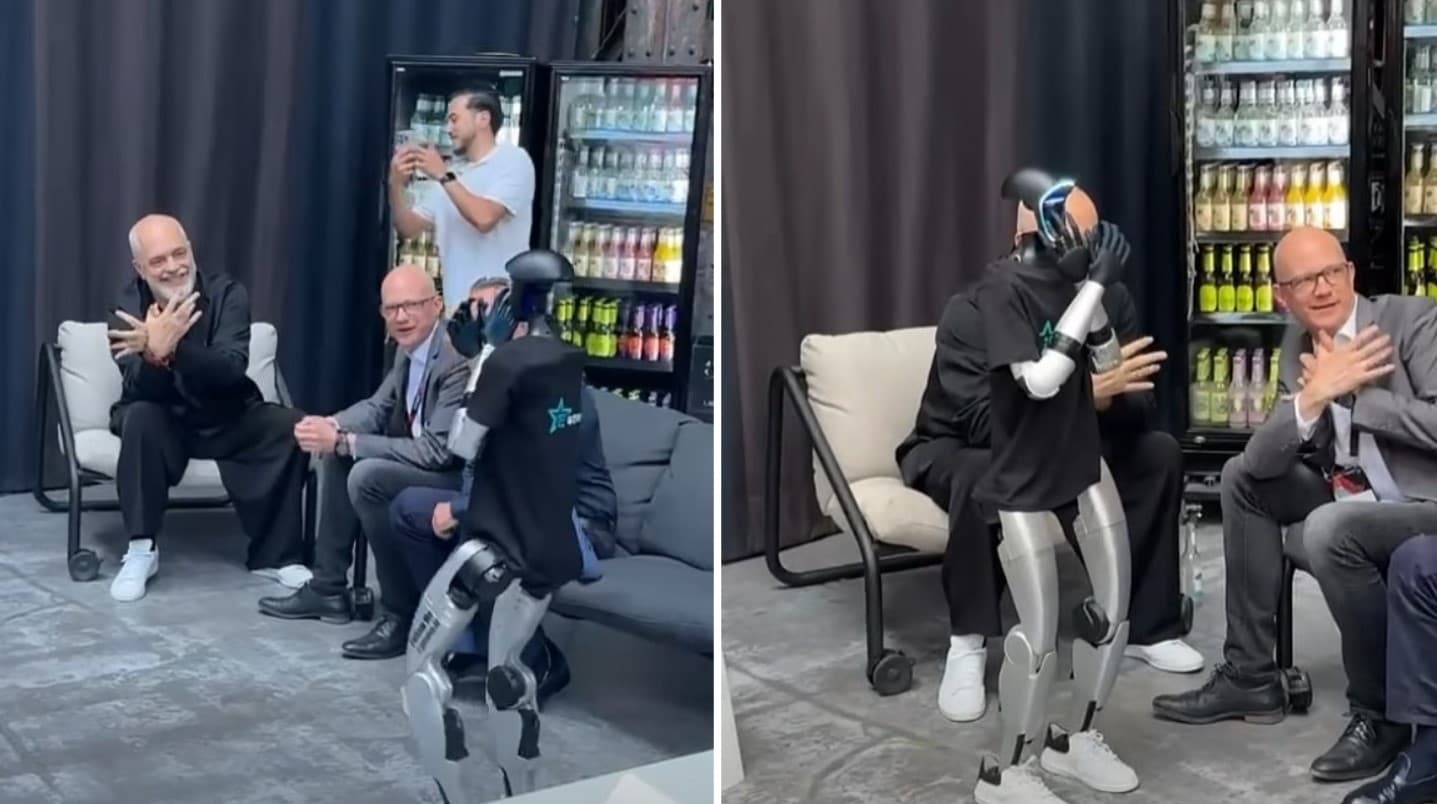 Rama në Gjermani, e mëson robotin si ta bëjë shqiponjën