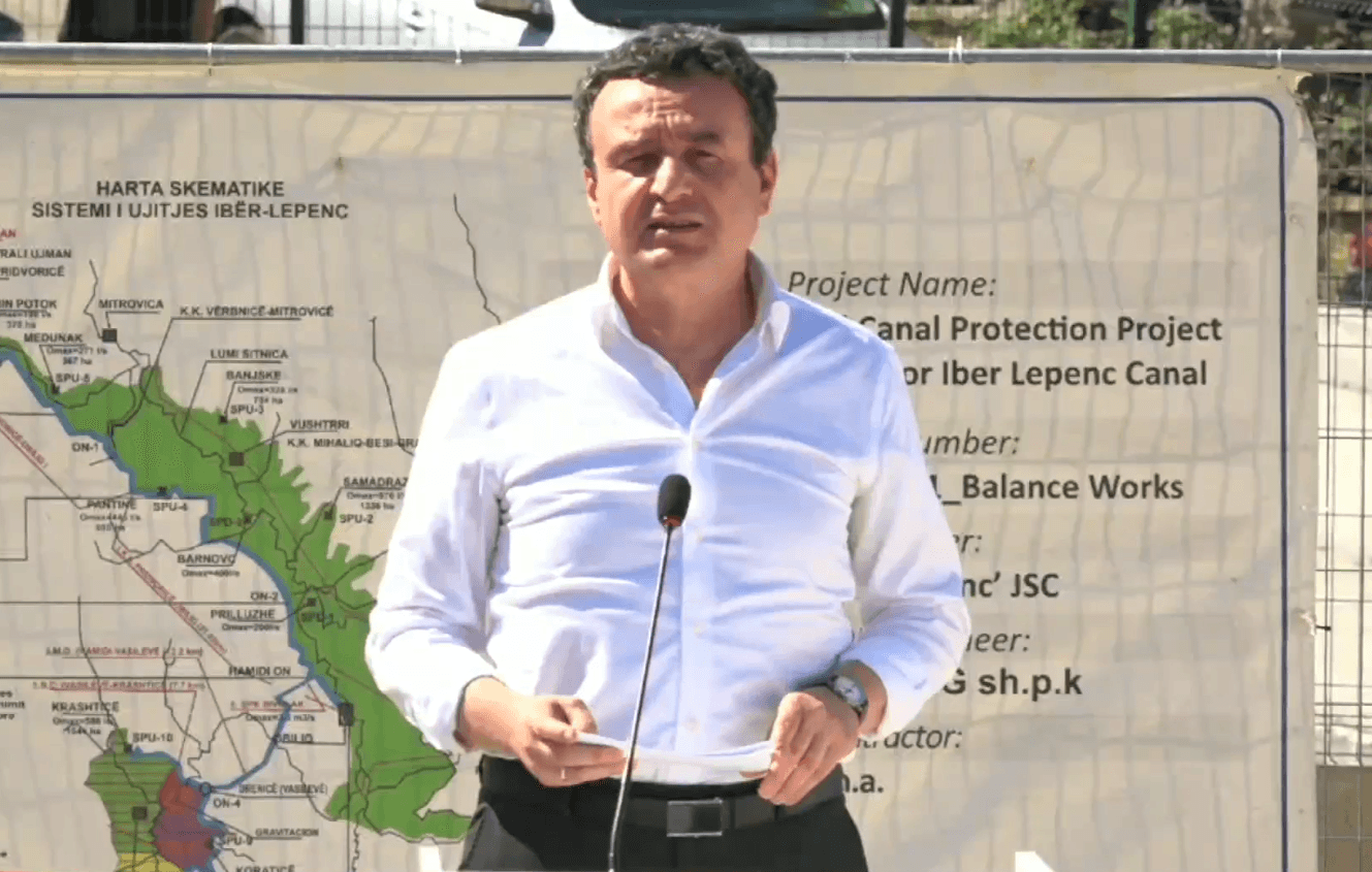 Përurohet rehabilitimi i një pjese të kanalit të Ibër-Lepencit, Kurti: Investim strategjik për mbrojtjen e kanalit dhe sigurinë ujore të vendit