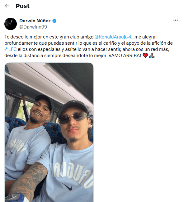 Darwin Nunez “zbulon” transferimin e Araujos te Liverpooli