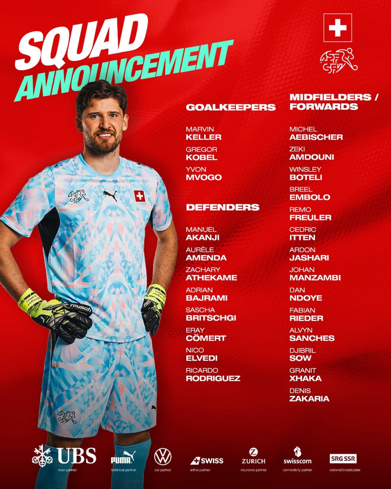 Tre shqiptarë në listën e Zvicrës, Yakin beson sërish te Xhaka, Jashari dhe Bajrami