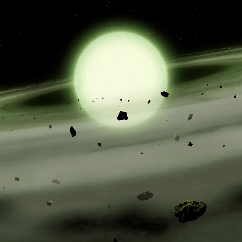 Astronomët zbulojnë yllin e parë xhuxh të bardhë "zombi" (WD J1330+6435) me shkëlqim jeshil mbinatyror. Mësoni se si ngrënia e mbetjeve të planeteve të vdekura ndryshoi ngjyrën e tij.